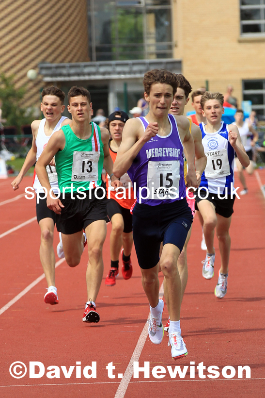 Mens Under-17s 800 metres, 2022 Northern Inter Counties U17s and U15s Track and Field, York, Thursday, June 2nd. Photo: David T. Hewitson/Sports for All Pics